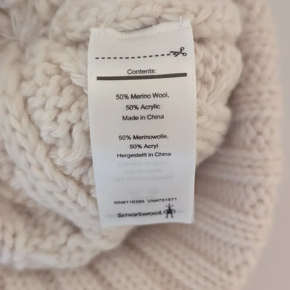 Smartwool Ski Town Hat, Ivory, One Size